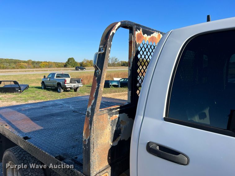 image for item NI9043 2009 Dodge Ram 5500HD  Quad Cab flatbed truck