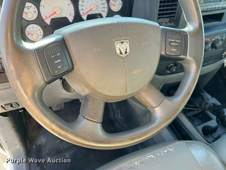 image for item NI9043 2009 Dodge Ram 5500HD  Quad Cab flatbed truck