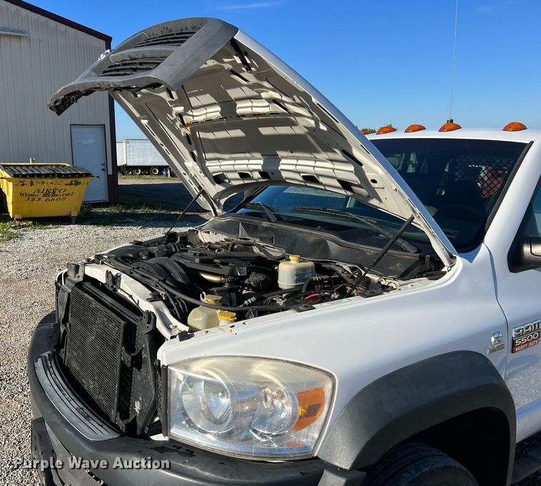 image for item NI9043 2009 Dodge Ram 5500HD  Quad Cab flatbed truck