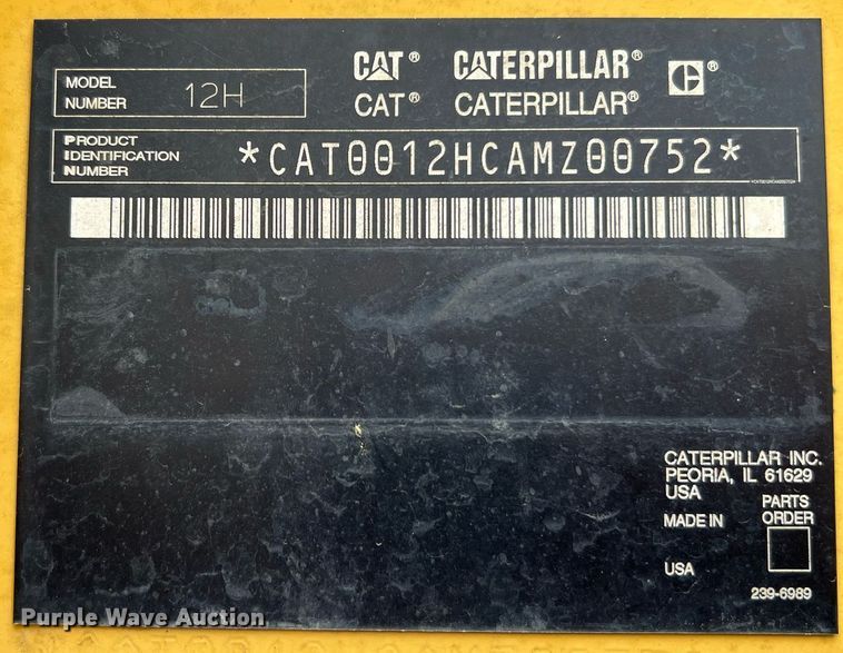 image for item NI9061 2005 Caterpillar 12H  VHP motor grader