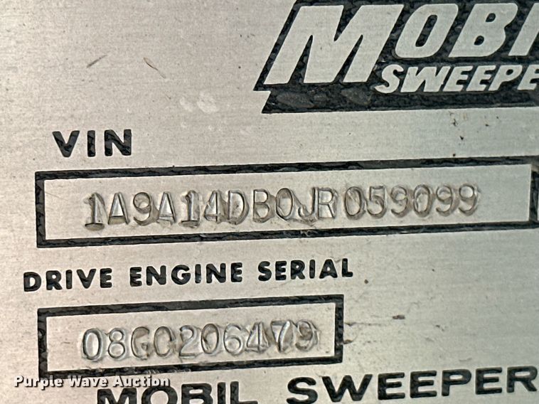 image for item NO9269 1988 Mobil Sweeper  street sweeper truck