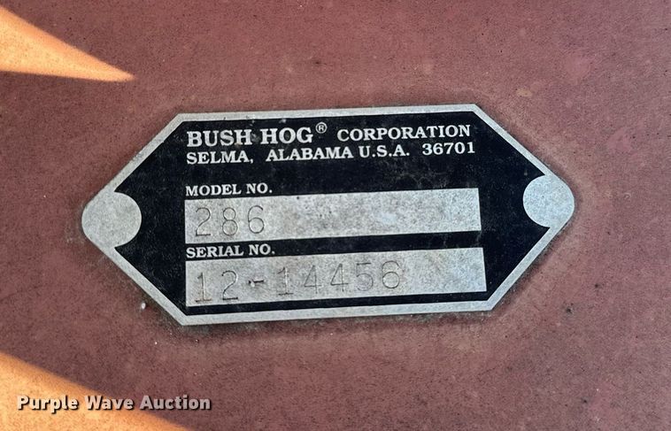 image for item NQ9424 Bush Hog 286  rotary mower