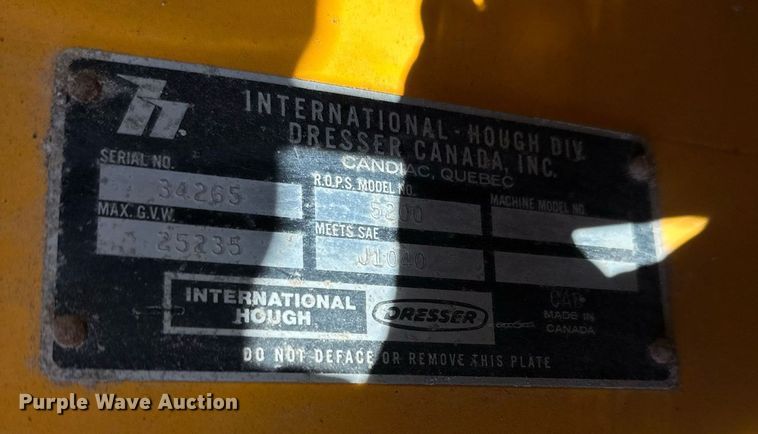 image for item NQ9427 1986 International-Hough 510 B  wheel loader