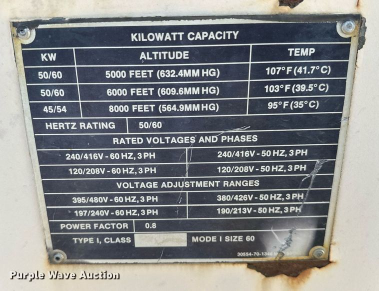 image for item NQ9431 1974 Fermont MEP-006A  generator