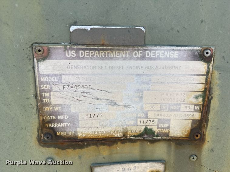 image for item NQ9433 1975 Fermont  generator