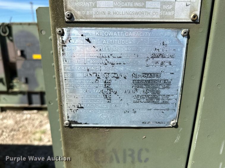 image for item NQ9436 1986 John R Hollingsworth MEP-005A  generator