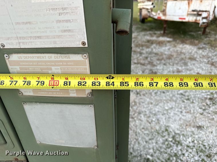 image for item NQ9437 1983 Fermont MEP-006A  generator