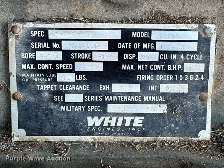 image for item NQ9439 1987 John R Hollingsworth MEP-005A  generator