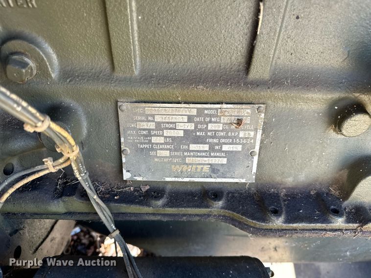 image for item NQ9440 1982 Libby Welding MEP-005A  generator