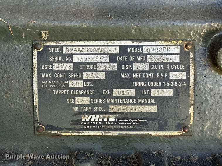 image for item NQ9441 1986 Libby Welding MEP-005A  generator