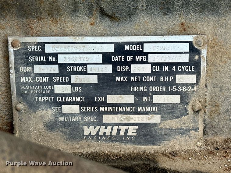 image for item NQ9442 1987 John R Hollingsworth MEP-005A  generator