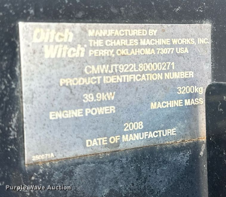 image for item NQ9445 2008 Ditch Witch JT922  directional boring unit
