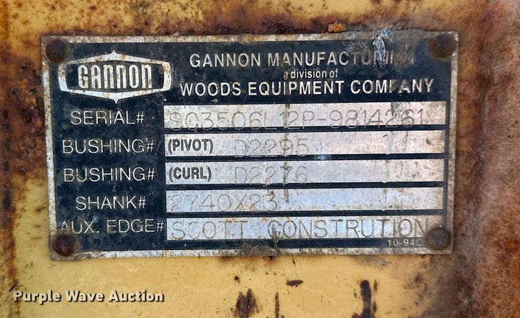 image for item NQ9459 (2) backhoe buckets