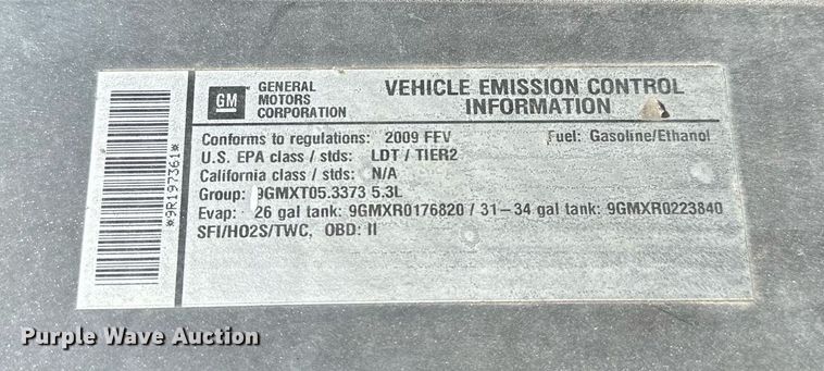 image for item NQ9469 2009 Chevrolet Tahoe Police  SUV