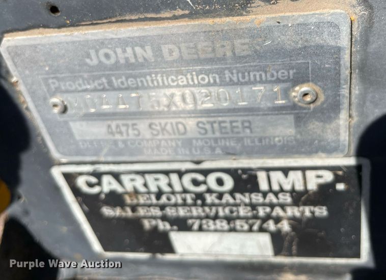 image for item NX9890 1995 John Deere 4475  skid steer loader