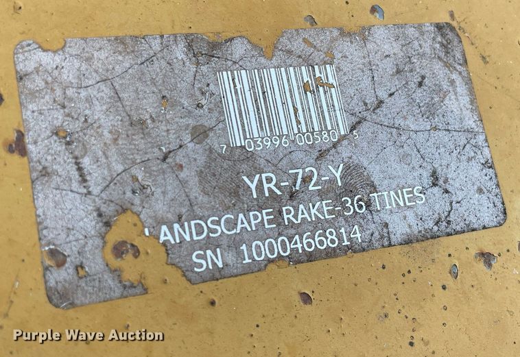 image for item NX9893 King Kutter YR-72-Y  landscape rake