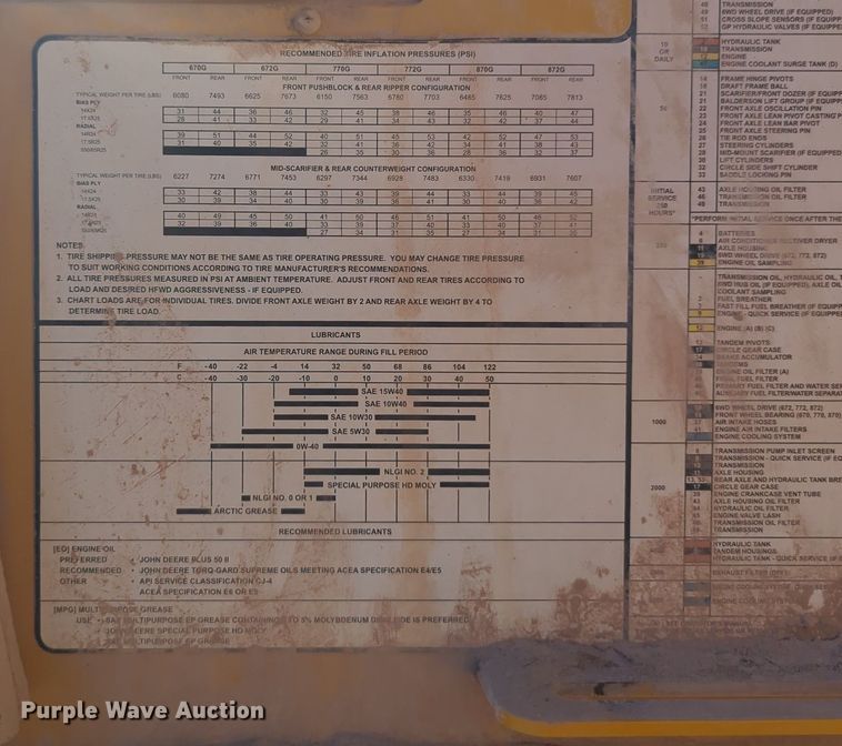 image for item OL9034 2012 John Deere 772GP  motor grader