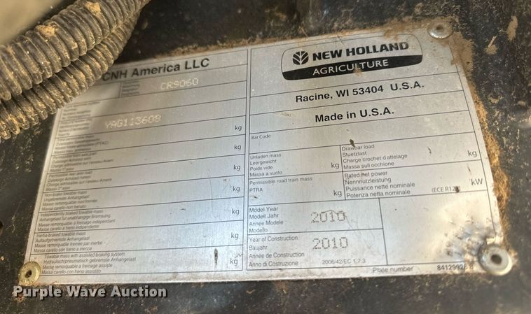 image for item DH1849 2010 New Holland CR9060  combine