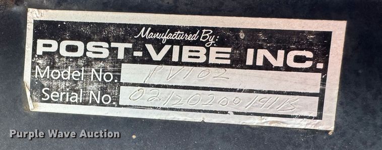 image for item DK2559 Post-Vibe PV102  skid steer post driver