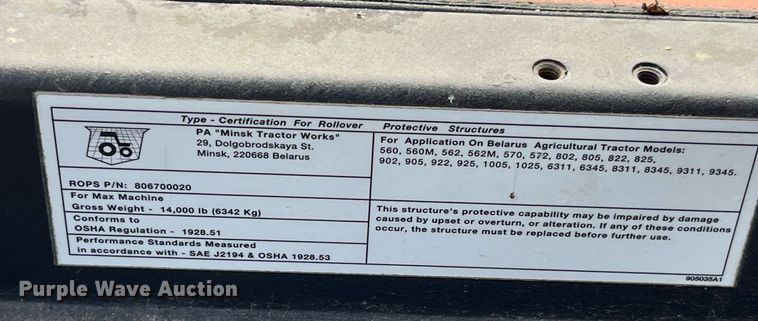 image for item DP2100 Belarus 8345  MFWD tractor