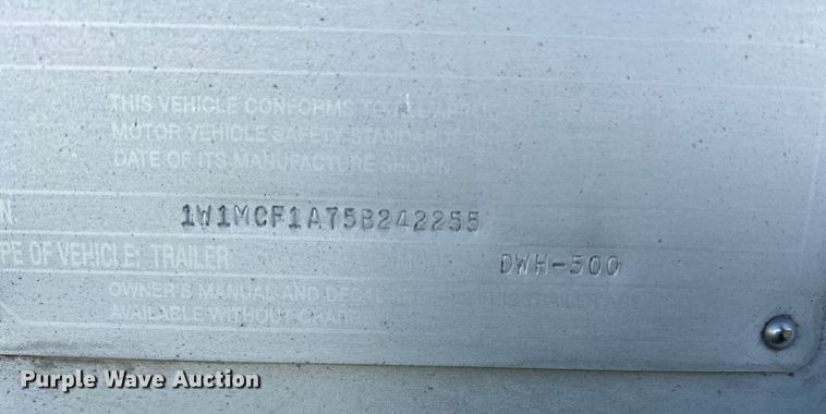 image for item DS2441 2005 Wilson DWH-500  grain trailer