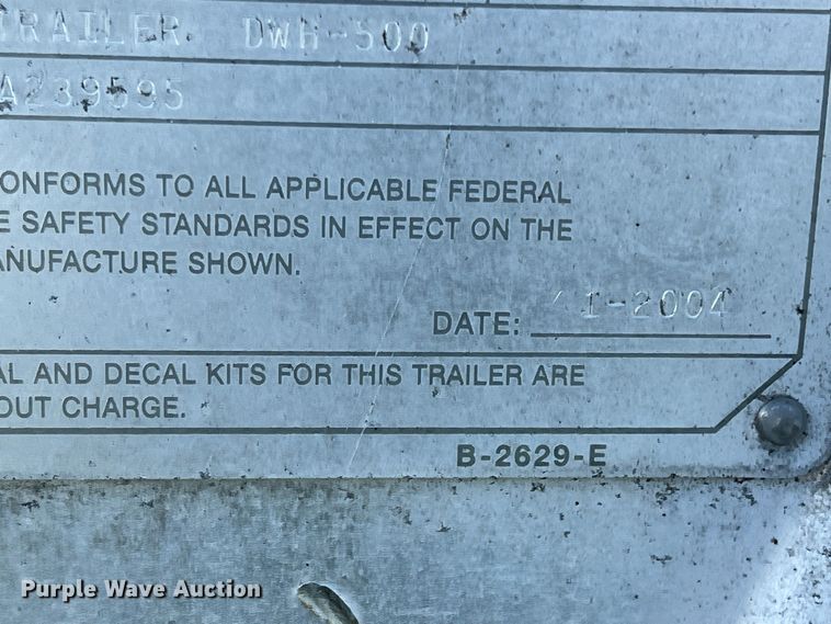 image for item DS2442 2004 Wilson DWH-500  grain trailer