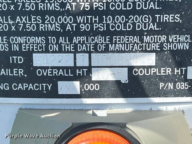 image for item DS2446 1996 Timpte Super Hopper  grain trailer