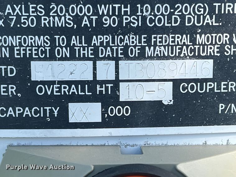 image for item DS2446 1996 Timpte Super Hopper  grain trailer