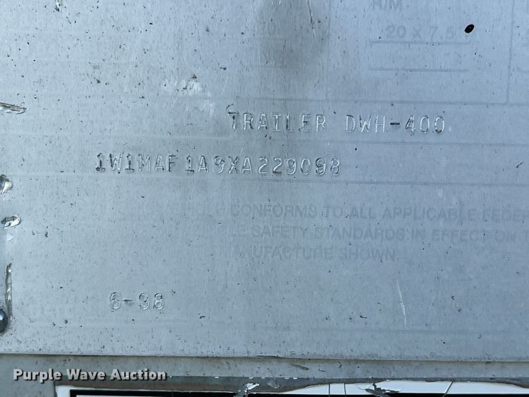 image for item DS2448 1999 Wilson DWH-400  grain trailer