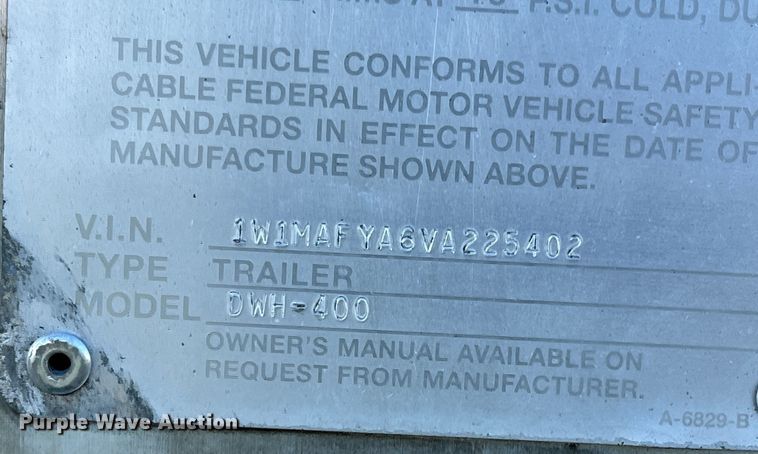 image for item DS2449 1997 Wilson DWH-400  grain trailer