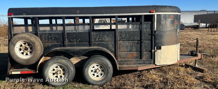 image for item IU9078 Shop built  livestock trailer
