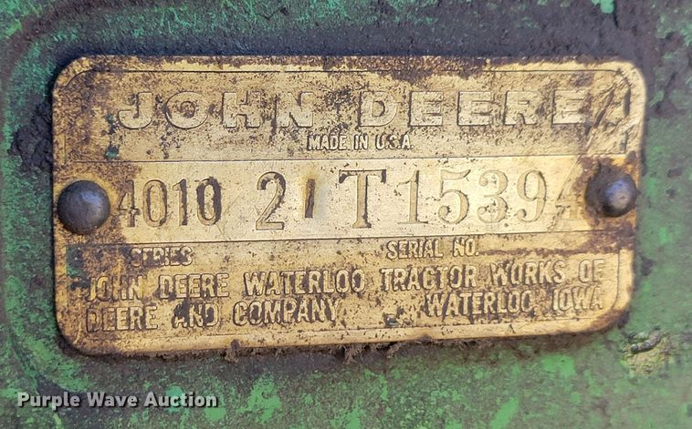 image for item JG9710 1961 John Deere 4010  tractor