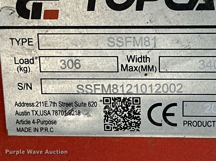 image for item NO9291 2021 TopCat SSFM81  skid steer mulcher