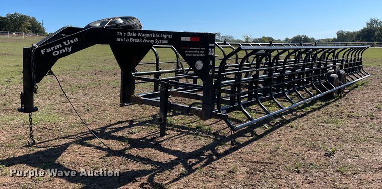 image for item NY9983 Industrias America 20X4  hay bale trailer