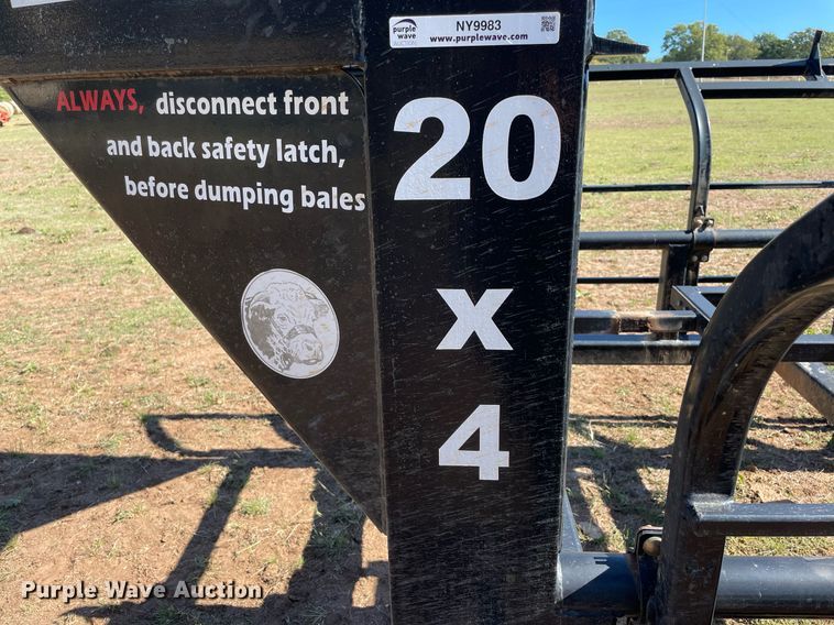 image for item NY9983 Industrias America 20X4  hay bale trailer