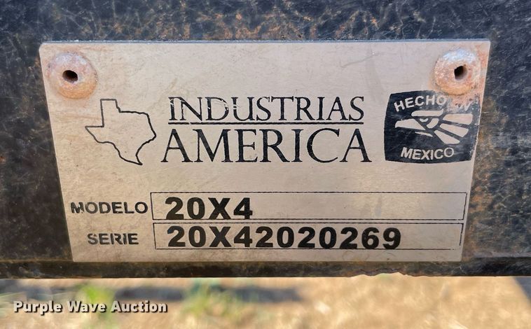 image for item NY9983 Industrias America 20X4  hay bale trailer