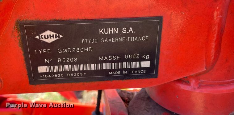 image for item NY9984 Kuhn GMD280HD  disc mower