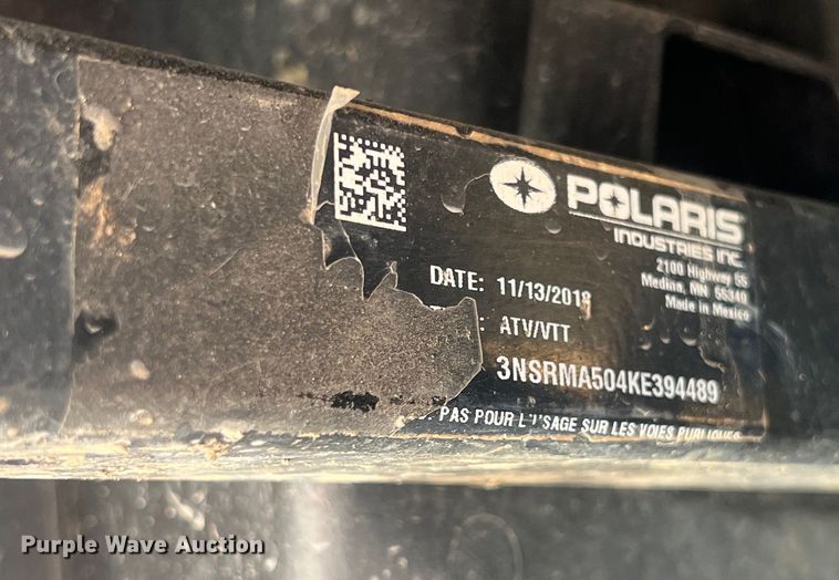 image for item OA9040 2019 Polaris Ranger  utility vehicle