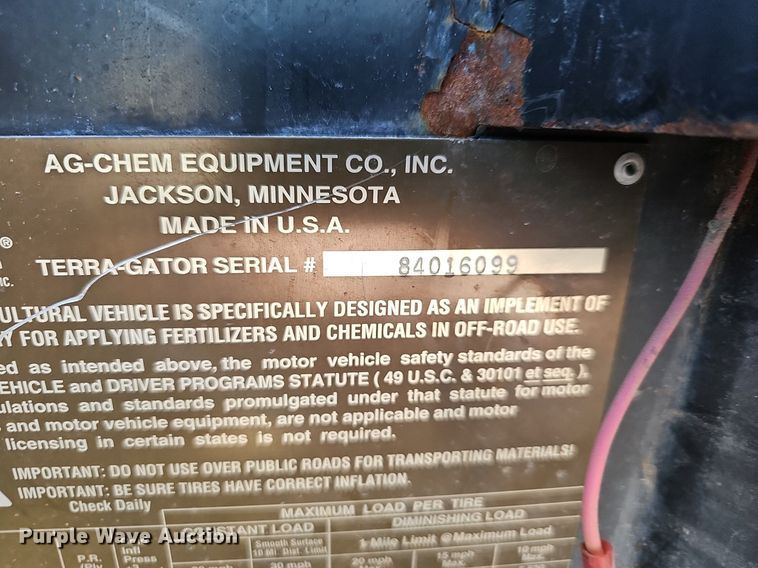 image for item OG9536 Ag-Chem TerraGator  applicator cab and chassis