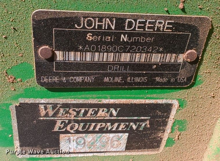 image for item OL9043 2007 John Deere 1890  air seeder
