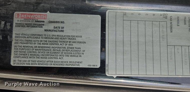 image for item DN7026 2006 Kenworth T2000  semi truck