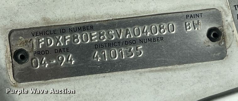 image for item DP2106 1995 Ford F800  delivery truck