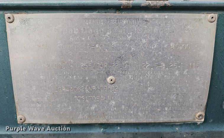 image for item DS5666 1992 Great Dane 7731TDSAL  dry van trailer