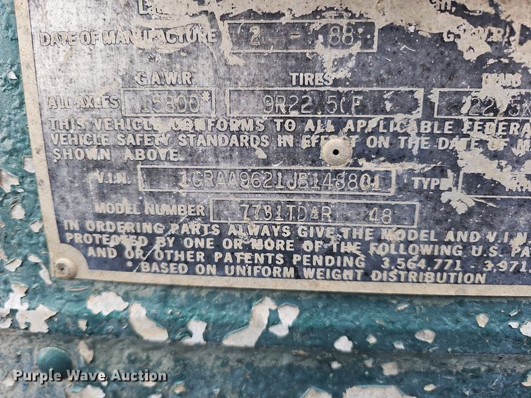 image for item DS5668 1988 Great Dane 7731TDAR 48  dry van trailer