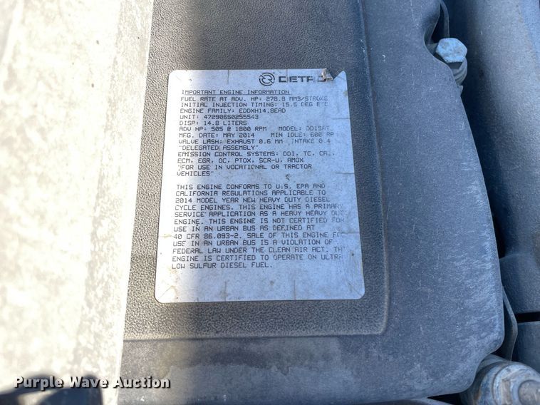 image for item GG9762 2015 Freightliner Cascadia Evolution 125  semi truck