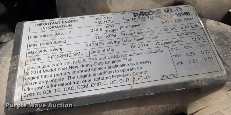 image for item KD9172 2015 Kenworth T880  semi truck