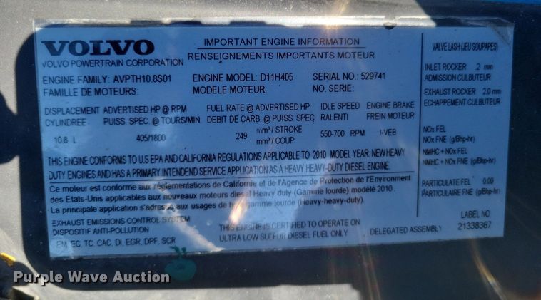 image for item MI9805 2011 Volvo VNM  semi truck