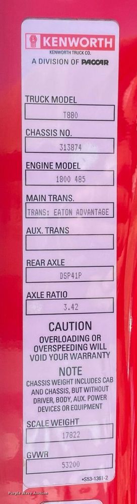 image for item NA9679 2020 Kenworth T880  semi truck