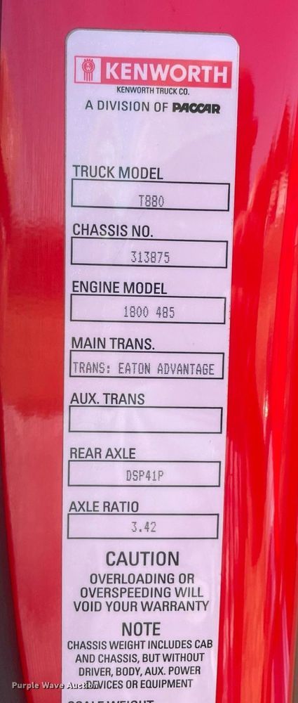 image for item NA9681 2020 Kenworth T880  semi truck