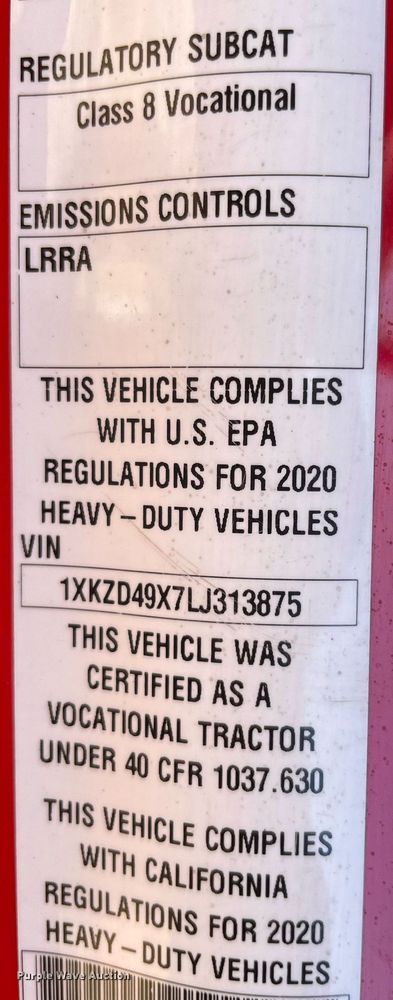 image for item NA9681 2020 Kenworth T880  semi truck